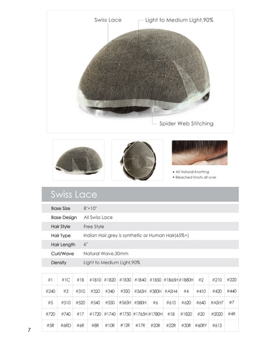 Herren-Haarteil aus Schweizer Spitze (Swiss Lace) – Natürlicher Look & hoher Tragekomfort